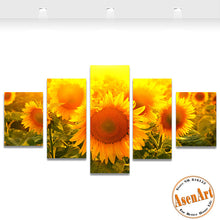 Load image into Gallery viewer, 5 Piece Wall Art Large Sunflower Painting Modern Floral Paintings Canvas Prints Flowers Picture for Bedroom Decor No Frame
