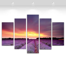 Load image into Gallery viewer, 5 Panel Modern Printed Canvas Art Mountain Flower Seascape Landscape Painting for Living Room Home Decoration Unframed
