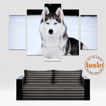 Load image into Gallery viewer, 5 Panel Wall Art Husky Lion Elephant Fox Horse Animal Painting Canvas Prints Modern Home Decoration Wall Pictures Unframed
