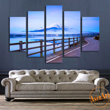 Load image into Gallery viewer, 5 Panel Japan Fuji Mountain Landscape Painting Wall Art Canvas Prints Artwork Modern Home Decor Living Room Unframed

