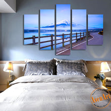 Load image into Gallery viewer, 5 Panel Japan Fuji Mountain Landscape Painting Wall Art Canvas Prints Artwork Modern Home Decor Living Room Unframed
