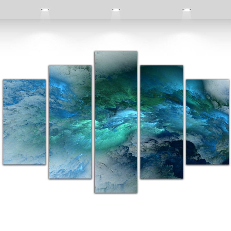 5 Panel Abstract Wall Art Canvas Prints Abstract Colorful Cloud Painting for Modern Home Decoration Wall Pictures Unframed