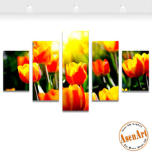 Load image into Gallery viewer, 5 Panel Wall Canvas Tulips Flower Painting Canvas Prints Artwork Home Decoration Wall Art Picture for Bedroom Wall Decor Umframe
