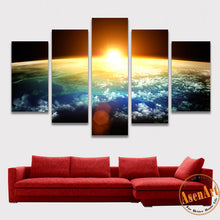 Load image into Gallery viewer, 5 Piece Amazing Skyline Sunrise Painting Wall Art Canvas Prints Wall Paintings for Bedrooms Home Decor Unframed
