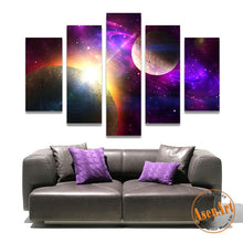 Load image into Gallery viewer, 5 Panel Canvas Art Fantastic Star Painting Outer Space Painting for Living Room Wall Decor Canvas Prints Wall Paintings Unframed
