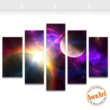 Load image into Gallery viewer, 5 Panel Canvas Art Fantastic Star Painting Outer Space Painting for Living Room Wall Decor Canvas Prints Wall Paintings Unframed
