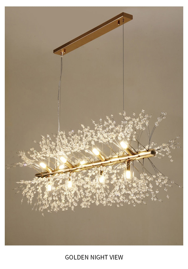 Restaurant clothing barber shop chandelier dandelion crystal chandelier creative personality cloakroom bedroom lamps