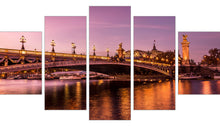 Load image into Gallery viewer, Alexander Iii Bridge Art Canvas Painting Paris Scenery Picture Wall Art for Living Room Cuadros Home Decoration No Frame 5pcs
