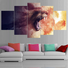 Load image into Gallery viewer, Abstract Lion King Oil Painting Animal Quadros Decoration Canvas Painting Home Decor Wall Pictures for Living Room No Frame 5pcs
