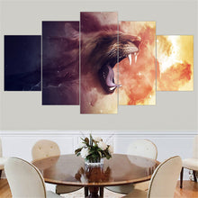 Load image into Gallery viewer, Abstract Lion King Oil Painting Animal Quadros Decoration Canvas Painting Home Decor Wall Pictures for Living Room No Frame 5pcs

