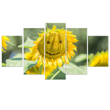 Load image into Gallery viewer, 5 Pieces Frameless Canvas Art Sunflower Wall Art Creative Gift Wall Print and Poster Home Decor Canvas Printing for Living Room
