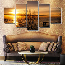 Load image into Gallery viewer, Print Art Canvas Painting Unframed 5 Piece Large HD Sunset for Living Room Wall Picture Home Decoration with Free Shipping 5pcs
