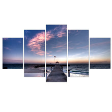 Load image into Gallery viewer, New Mordern Oil Paintings Seascape Wall Picture Sunset Art Poster Seaview HD A4 Art Print Home Decoration Frameless Modular 5Pcs
