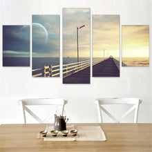 Load image into Gallery viewer, Canvas Painting Sunset Scenery Oil Painting Seting Sun Frameless Pictures Art Poster Wall Home Decoration for Room Wall 5pcs
