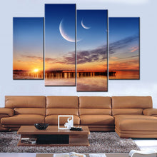 Load image into Gallery viewer, 4 Pieces Canvas Art Sunset Sea Modern Home Wall Decor Canvas Art Print Painting on Canvas Wall Pictures for Living Room Unframed
