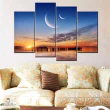 Load image into Gallery viewer, 4 Pieces Canvas Art Sunset Sea Modern Home Wall Decor Canvas Art Print Painting on Canvas Wall Pictures for Living Room Unframed
