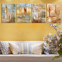 Load image into Gallery viewer, Canvas Painting London Scenery Print Cuadros Decoration City Scenery Modular Painting for Living Room Wall Picture Unframed 4pcs
