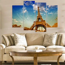 Load image into Gallery viewer, Unframed Eiffel Tower Canvas Art Print and Poster Home Decor HD Wall Painting for Living Room Free Shipping (5 Color) 4 Pieces
