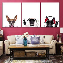 Load image into Gallery viewer, Abstract Free Shipping Mordern Nordic Oil Painting HD Dog Animal Wall Canvas Art  Modular Painting on The Wall NO Frame 3 Pieces

