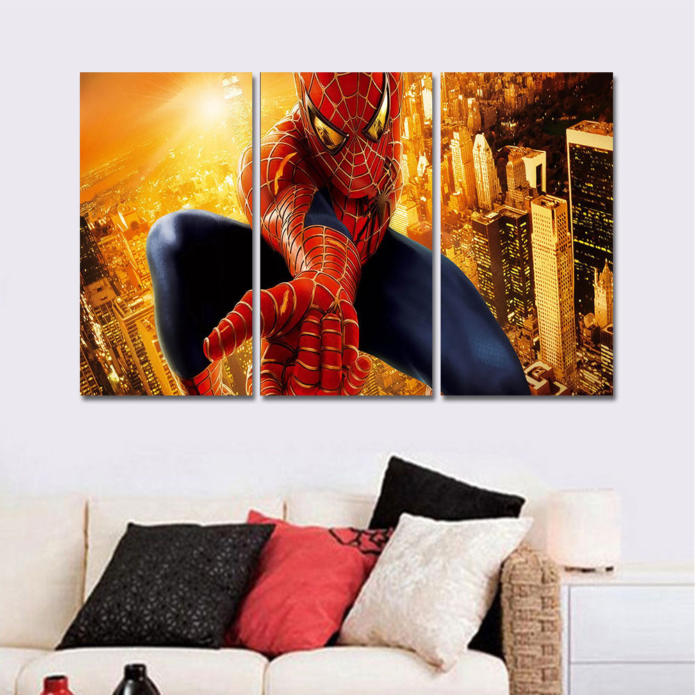 3 Panel Spider-man Canvas Painting Picture Printed on Canvas Wall Art Oil Painting Wall Decor Poster and Print Mordern Unframed