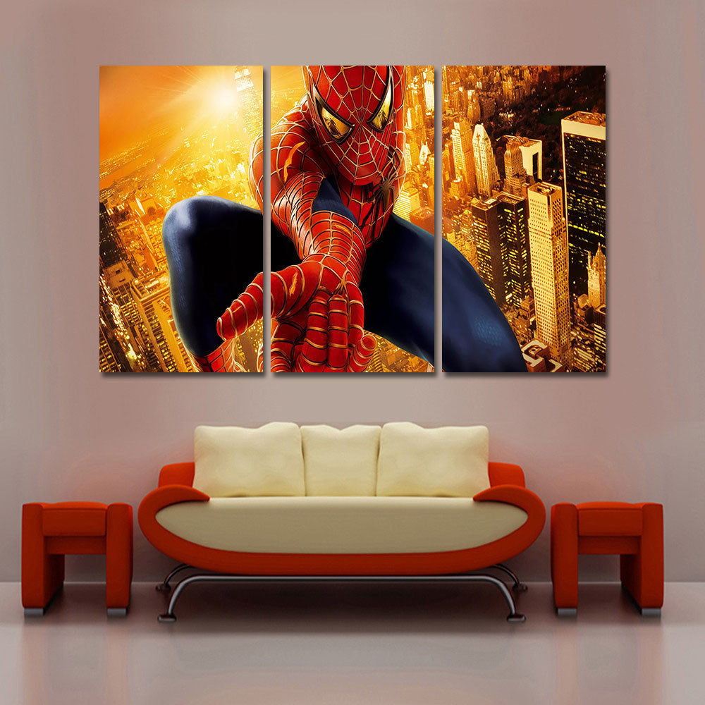 3 Panel Spider-man Canvas Painting Picture Printed on Canvas Wall Art Oil Painting Wall Decor Poster and Print Mordern Unframed