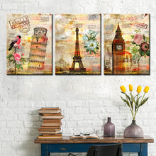 Load image into Gallery viewer, Drop-shipping Famous Building Painting Colorful Canvas Painting Oil Pictures for Living Room Home Decor Art Print Unframed 3pcs
