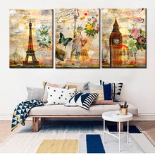 Load image into Gallery viewer, Drop-shipping Famous Building Painting Colorful Canvas Painting Oil Pictures for Living Room Home Decor Art Print Unframed 3pcs
