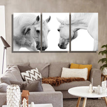 Load image into Gallery viewer, Oil Painting Canvas The White Horses Wall Art Decoration Painting Home Decor On Canvas Wall Pictures For Living Room (3PCS)
