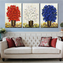 Load image into Gallery viewer, Modern Abstract Flower Painting Canvas Print Poster Wall Art Modular Painting on Canvas Oil Painting Decorative Picture 3 Piece
