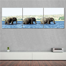 Load image into Gallery viewer, Animal Painting Art on Canvas Prints Modern Elephant Painting Quadro Home Decor Canvas Art Cuadros Decoration No Frame 3 Pieces
