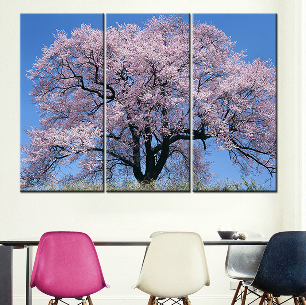 Canvas Painting Art Flower Painting Wall Art Tree Lanscape Painting Home Decor Oil Painting Cuadros Decoracion Unframed 3 Pieces