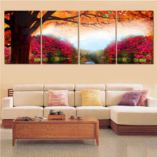 Load image into Gallery viewer, Modern Printed Tree Painting Oil Picture Cuadros Decoracion Wall Art Canvas Landscape Painting for Living Room Unframed 4 Panel
