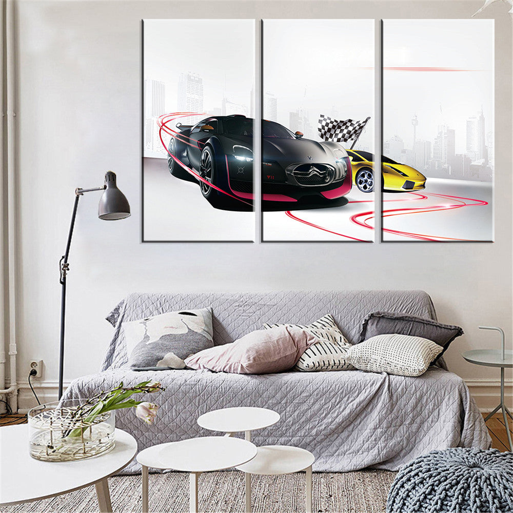 Hot Modern Art Canvas Painting Car Picture Wall Picture HD A4 Art Printed and Poster Oil Painting Home Decoration No Frame 3pcs