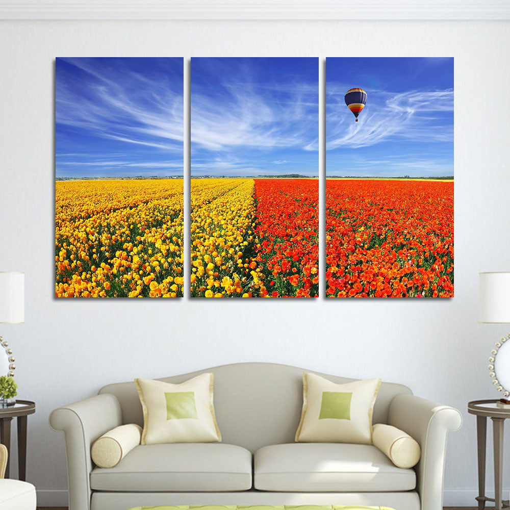 Canvas Painting Unframed Flower Wall Pictures for Living Room HD Posters and Prints Modern Landscape Cuadros Decoracion 3 Pieces
