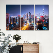 Load image into Gallery viewer, Unframed Modern Oil Painting Canvas Art Print Posters City Landscape Wall Pictures for Living Room Wall Art Home Decor 3 Pieces
