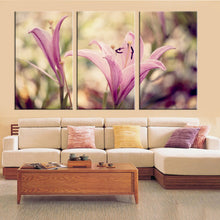 Load image into Gallery viewer, Unframed Canvas Painting Purple Flower Oil Painting Wall Picture Poster Landscape A4 Art Print Home Decoration for Room 3Pcs
