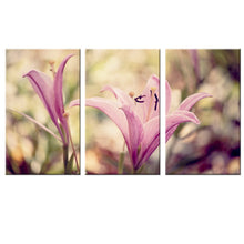 Load image into Gallery viewer, Unframed Canvas Painting Purple Flower Oil Painting Wall Picture Poster Landscape A4 Art Print Home Decoration for Room 3Pcs
