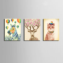 Load image into Gallery viewer, Oil Painting Canvas Wonderful Animal Wall Art Decoration Modular Painting Home Decor On Canvas Modern Wall Prints(3PCS)
