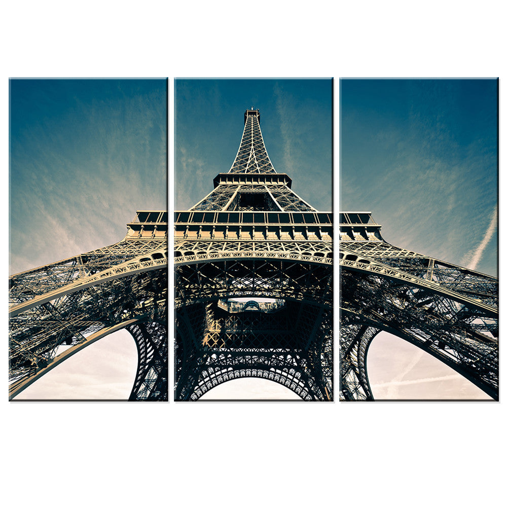 Modern Canvas Painting Eiffel Tower Art Picture Oil Painting Home Decor Paris Landscape Modular Wall Painting No Frame 3 Pieces