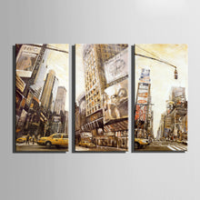 Load image into Gallery viewer, Oil Painting Canvas Landscape Busy City Wall Art Decoration Modular Painting Home Decor On Canvas Modern Wall Prints(3PCS)
