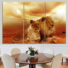 Load image into Gallery viewer, No Frame Animal Oil Painting Lion King Posters Wall Art and Prints Home Decor Mordern Canvas Pictures for Living Room 3 Pieces
