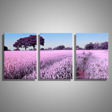 Load image into Gallery viewer, Oil Painting Canvas Abstract Purple Flowers Landscape Wall Art Decoration Home Decor Modern Wall Pictures For Living Room (3PCS)
