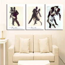 Load image into Gallery viewer, New 3 Pieces Dancing Couple Print on Canvas Mordern Oil Picture Home Decor Wall Paining for Living Room Christmas Gift Unframed
