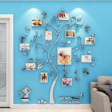 Load image into Gallery viewer, 3D Acrylic Sticker Tree  Mirror Wall Decals DIY Photo Frame Family Photo for Living Room Art Home Decor

