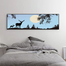 Load image into Gallery viewer, Elk Landscape Canvas Shadow Clip Art Poster Simple Print Abstract Painting Modern Home Decoration Wall Painting Picture AN038
