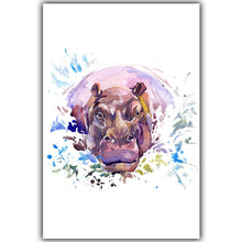 Load image into Gallery viewer, Modern Simple Watercolor Splash African Grassland Animal Collection A4 Art Print Poster Canvas Printing Wall Image Home Decor
