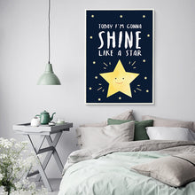 Load image into Gallery viewer, Modern Simple Decoration Starry Night Star Elephant Cartoon Pop Art Print Poster Mural Canvas Art Decoration Child Baby Room
