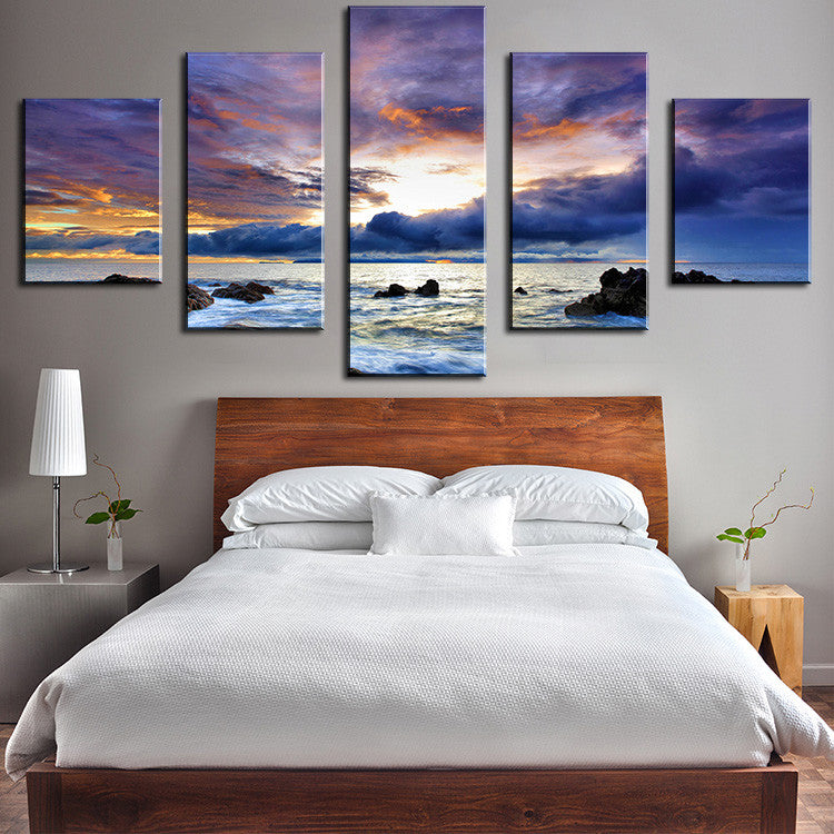 Wholesale NO FRAME Ocean Oil Painting Printed Painting Oil Painting On Canvas Oil Painting for Home Decor Wall Decor