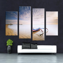 Load image into Gallery viewer, 4PCS boat belong beach set paints Wall painting print on canvas for home decor ideas paints on wall pictures art No framed

