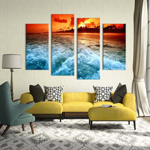 Load image into Gallery viewer, 4PCS the best selling tropical sunset  Wall painting print on canvas for home decor ideas paints on wall pictures art No framed
